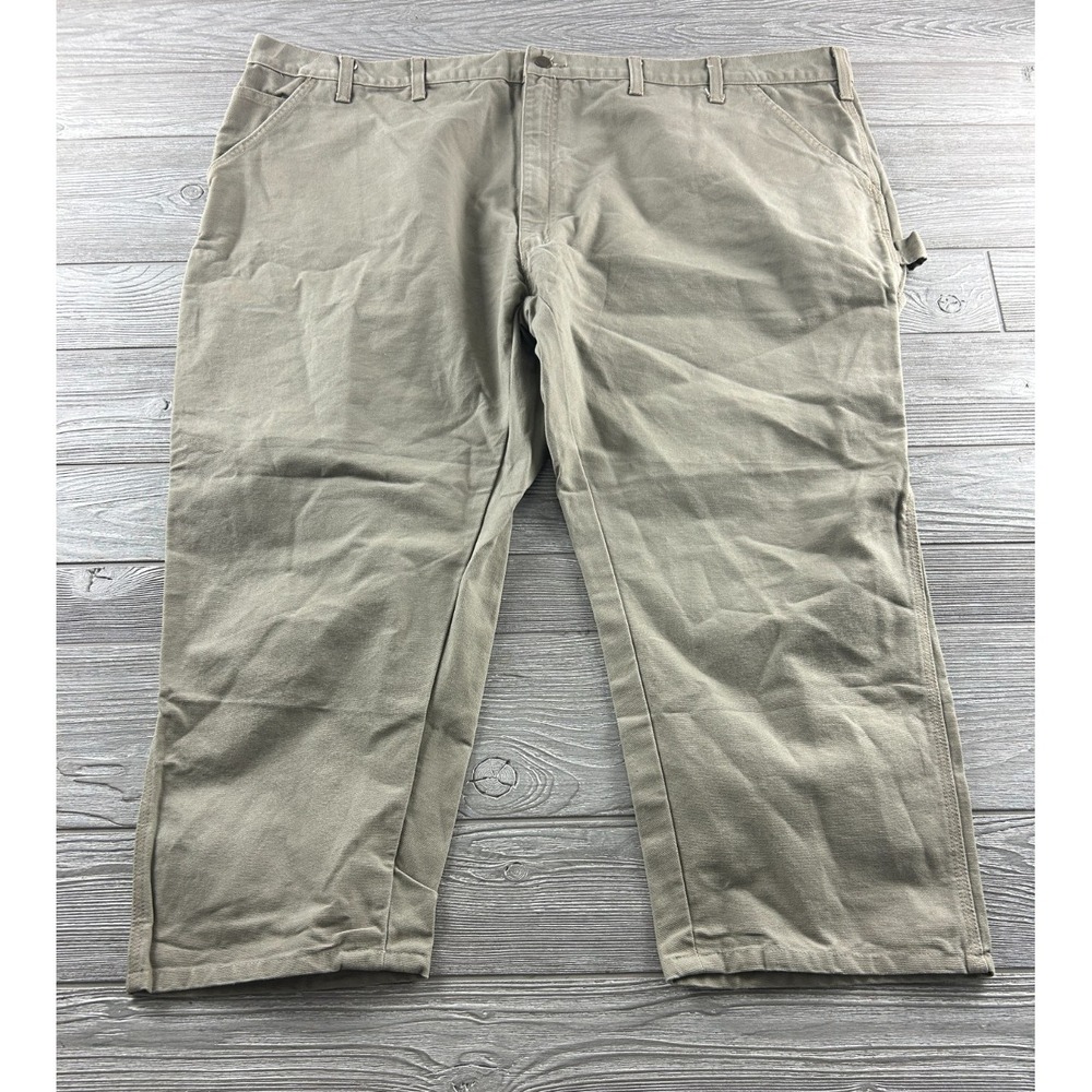 Vintage Carhartt Carpenter Pants Mens Gray Y2K Workwear Canvas 49x24